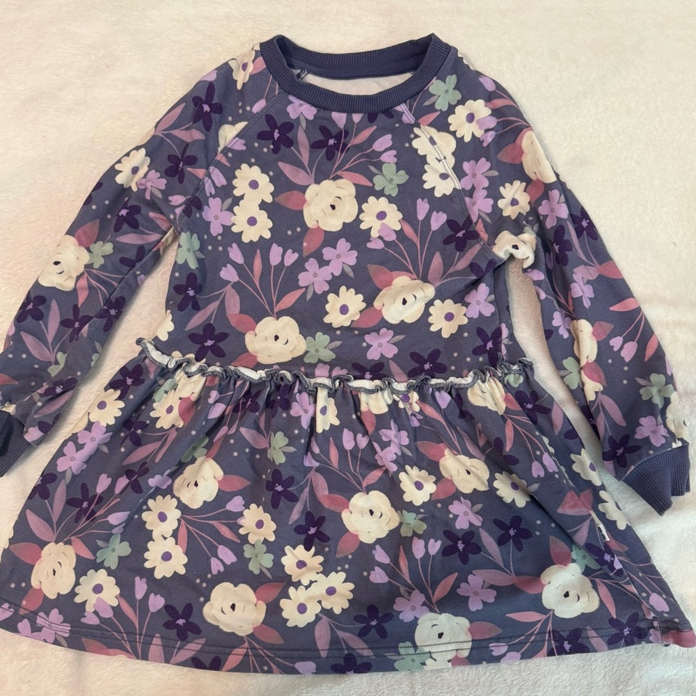 Little sleepies Floral Purple Kids Dress